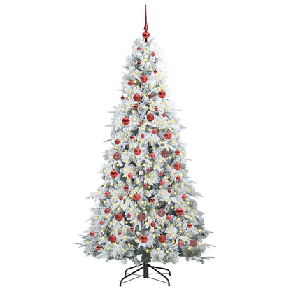 Künstlicher klappbarer Weihnachtsbaum Weiß 180 cm PE und PVC