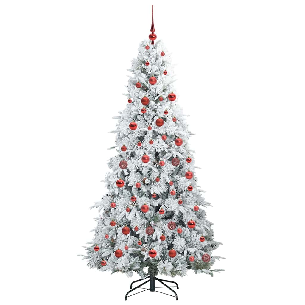 Künstlicher klappbarer Weihnachtsbaum Weiß 180 cm PE und PVC