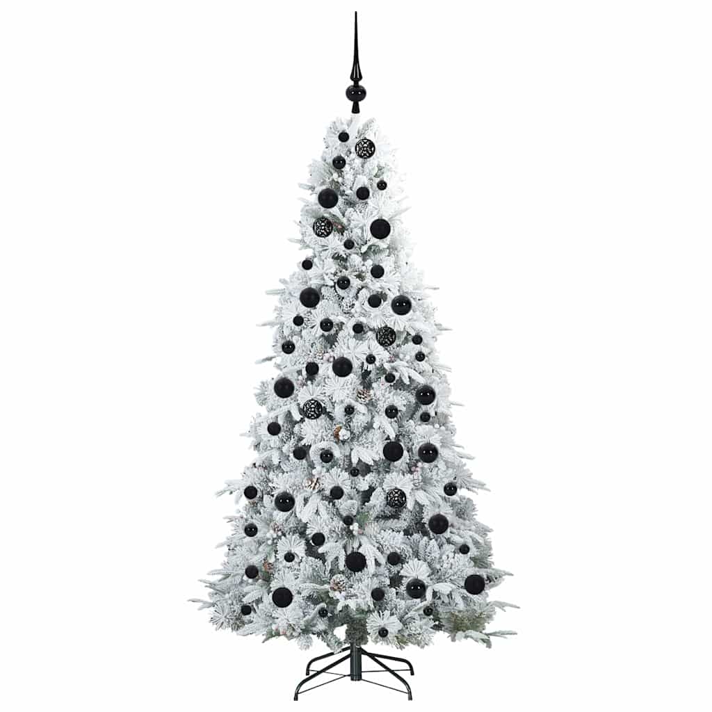 Künstlicher klappbarer Weihnachtsbaum Weiß 180 cm PE und PVC