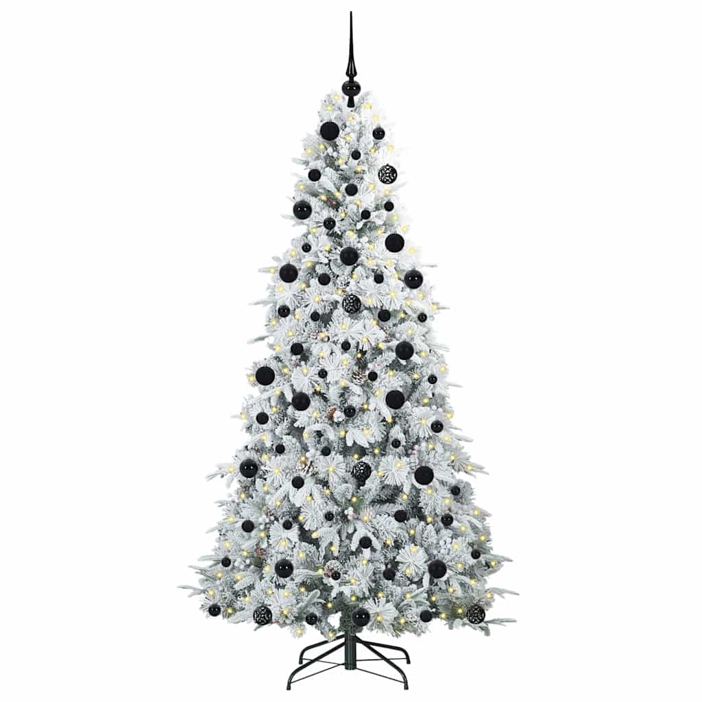 Künstlicher klappbarer Weihnachtsbaum Weiß 210 cm PE und PVC