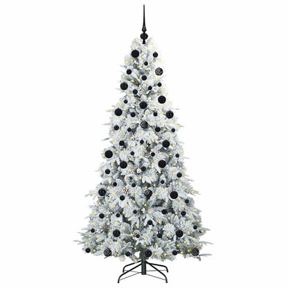Künstlicher klappbarer Weihnachtsbaum Weiß 210 cm PE und PVC