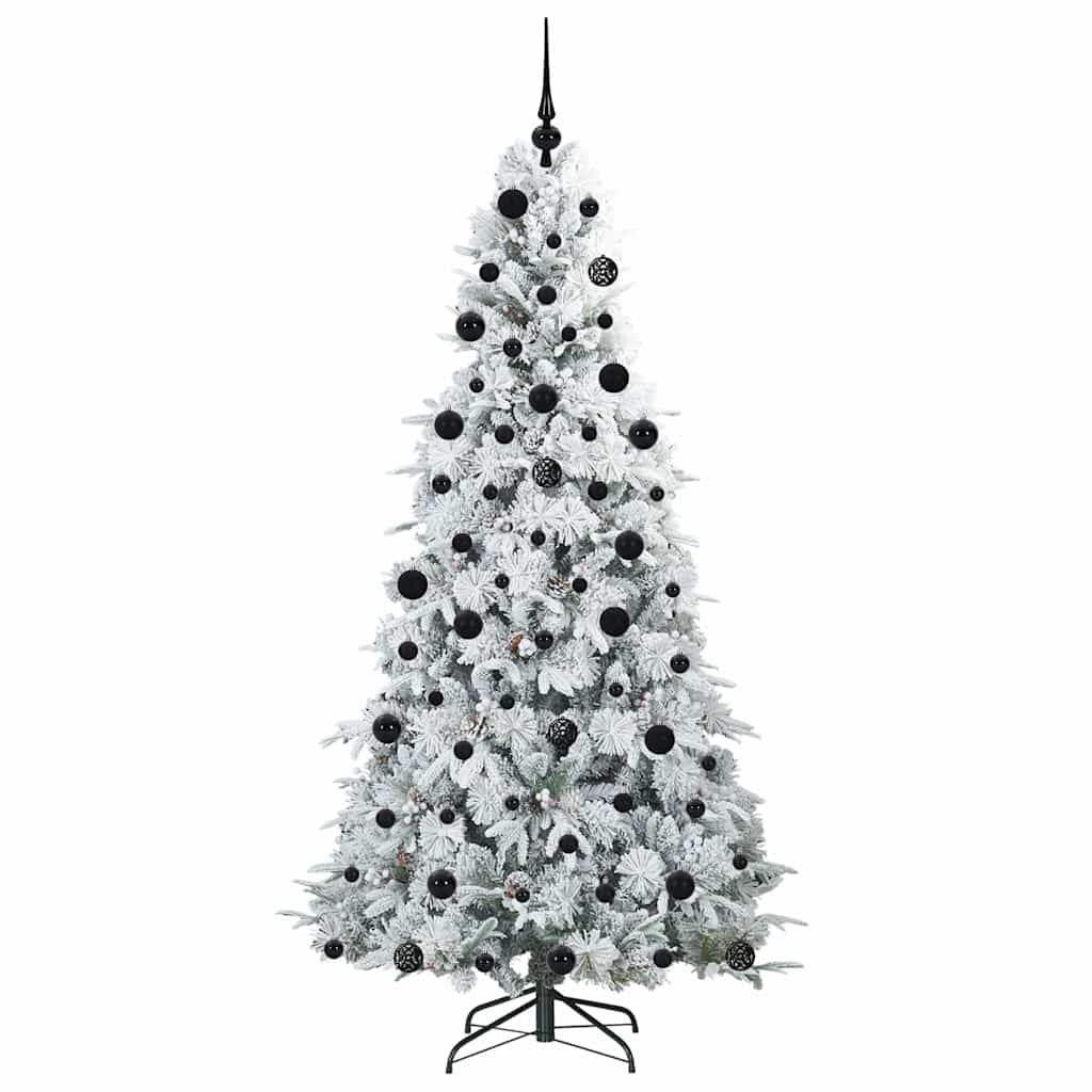 Künstlicher klappbarer Weihnachtsbaum Weiß 210 cm PE und PVC