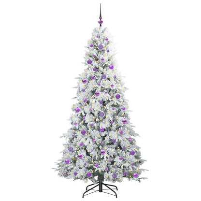 Künstlicher klappbarer Weihnachtsbaum Weiß 210 cm PE und PVC