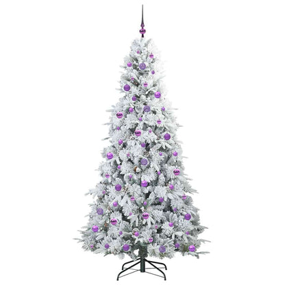 Künstlicher klappbarer Weihnachtsbaum Weiß 210 cm PE und PVC