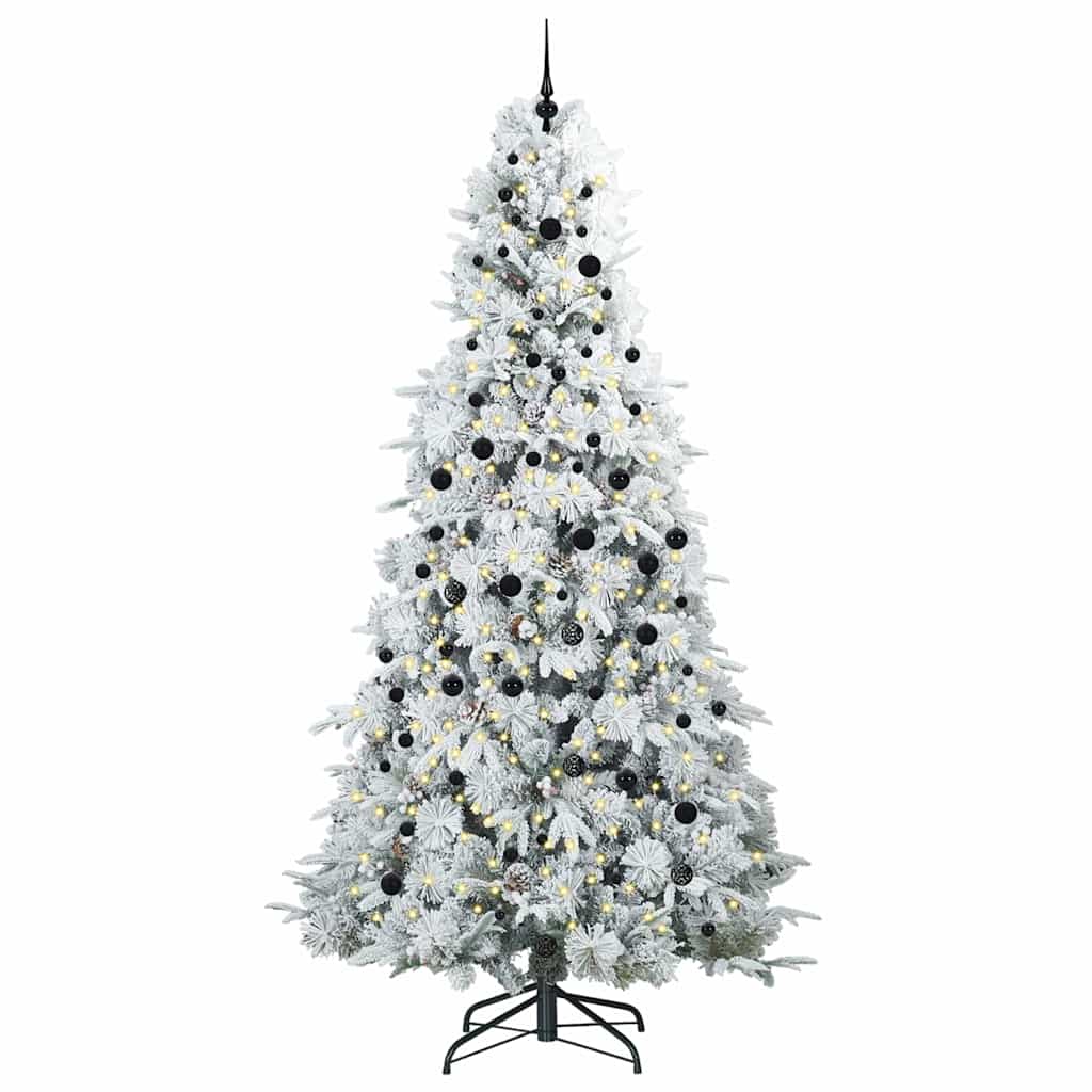 Künstlicher klappbarer Weihnachtsbaum Weiß 240 cm PE und PVC