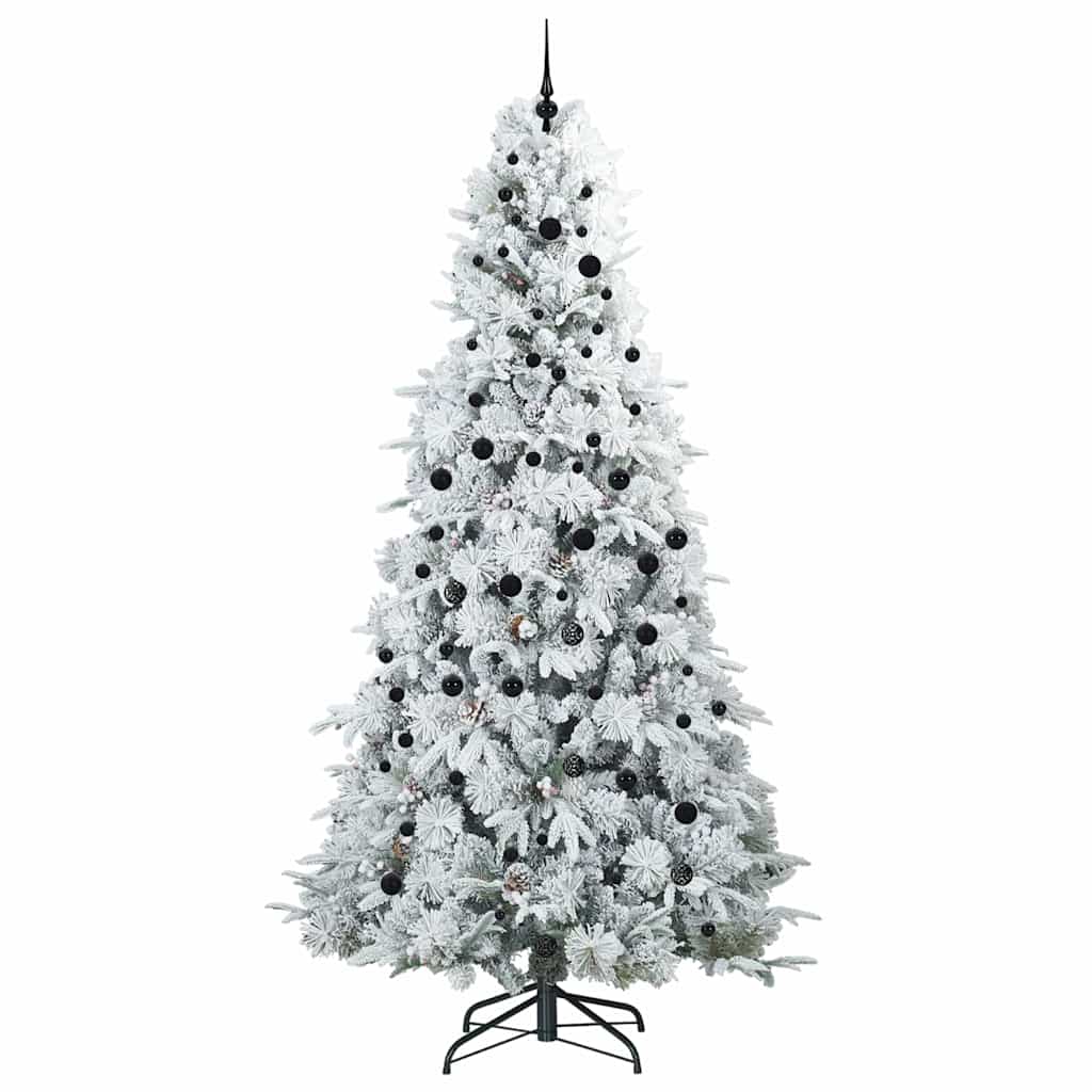 Künstlicher klappbarer Weihnachtsbaum Weiß 240 cm PE und PVC