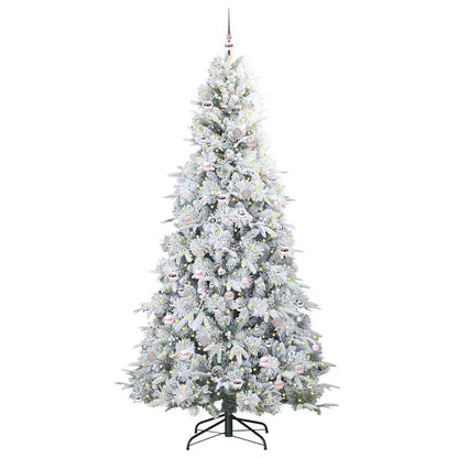 Künstlicher klappbarer Weihnachtsbaum Weiß 240 cm PE und PVC