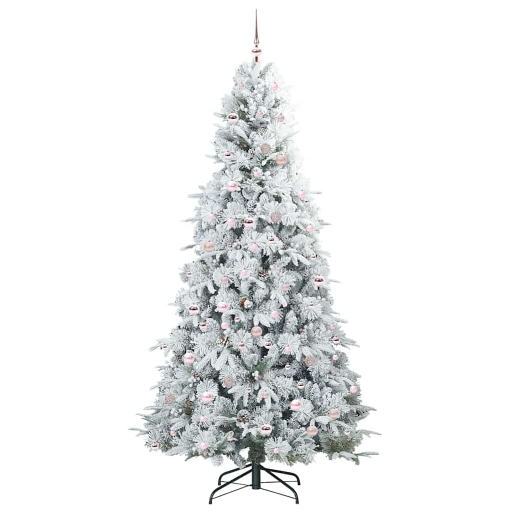 Künstlicher klappbarer Weihnachtsbaum Weiß 240 cm PE und PVC