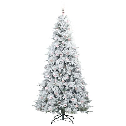 Künstlicher klappbarer Weihnachtsbaum Weiß 240 cm PE und PVC