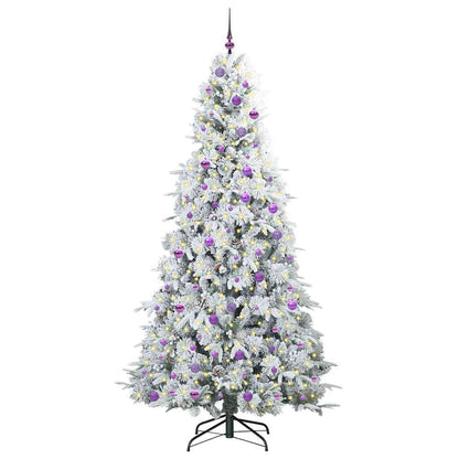 Künstlicher klappbarer Weihnachtsbaum Weiß 240 cm PE und PVC