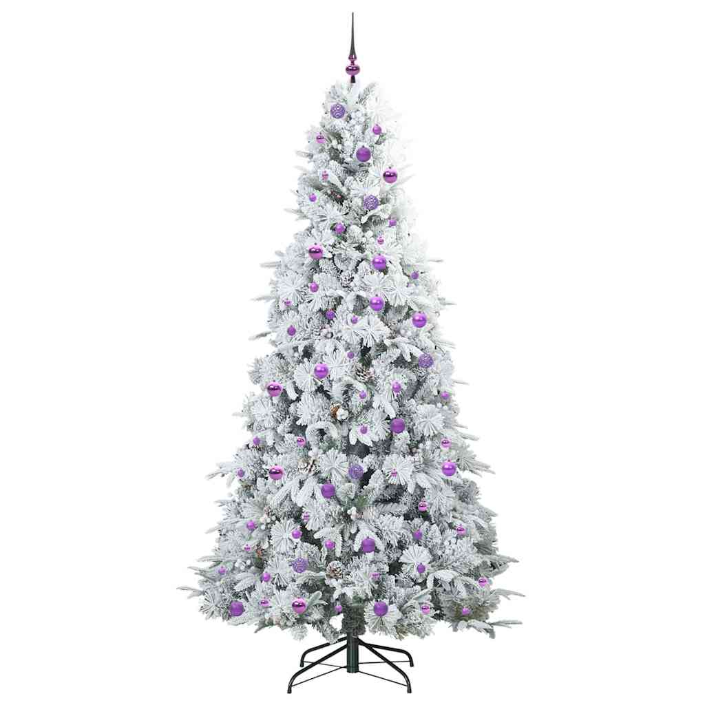 Künstlicher klappbarer Weihnachtsbaum Weiß 240 cm PE und PVC