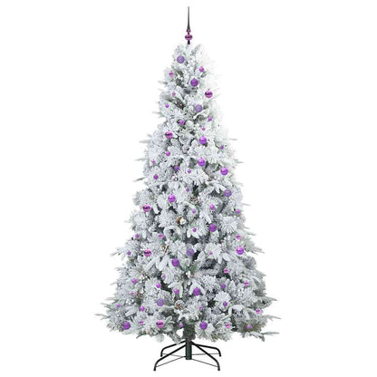 Künstlicher klappbarer Weihnachtsbaum Weiß 240 cm PE und PVC