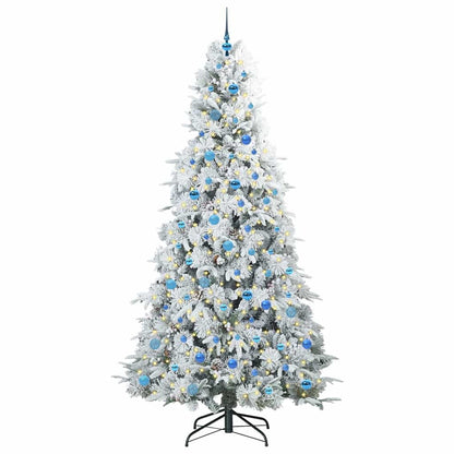 Künstlicher klappbarer Weihnachtsbaum Weiß 240 cm PE und PVC
