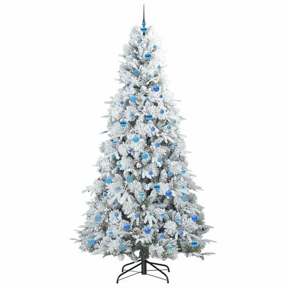 Künstlicher klappbarer Weihnachtsbaum Weiß 240 cm PE und PVC