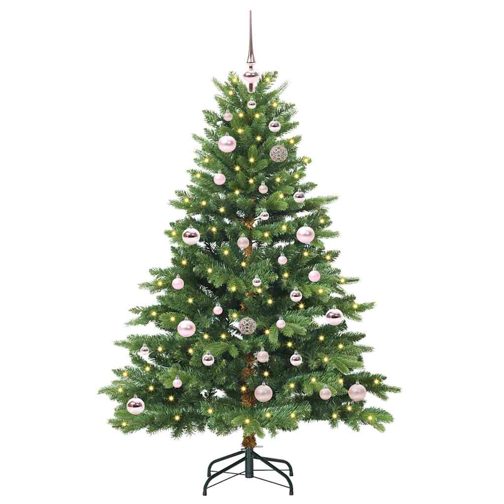 Künstlicher Weihnachtsbaum mit 150 LEDs Grün 150 cm PE und PVC