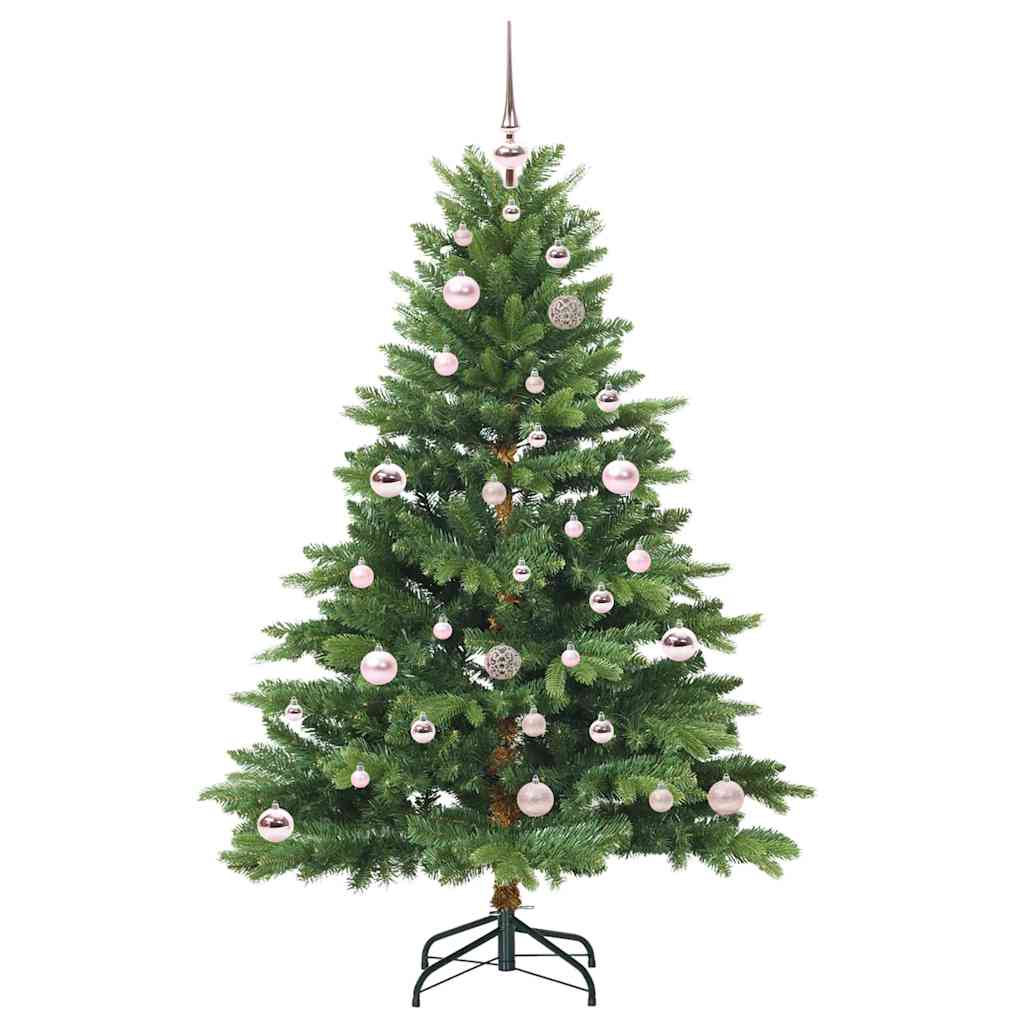 Künstlicher Weihnachtsbaum mit 150 LEDs Grün 150 cm PE und PVC