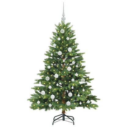 Künstlicher Weihnachtsbaum mit 150 LEDs Grün 150 cm PE und PVC