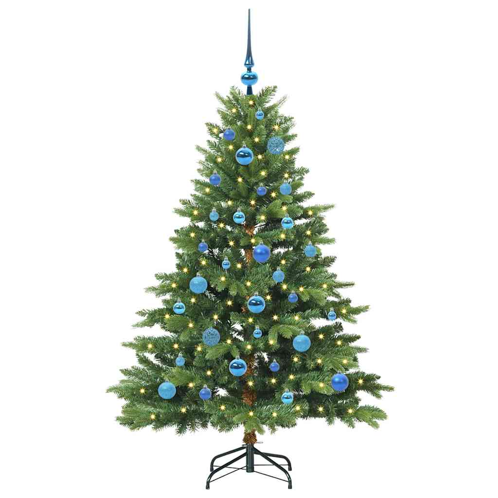 Künstlicher Weihnachtsbaum mit 150 LEDs Grün 150 cm PE und PVC