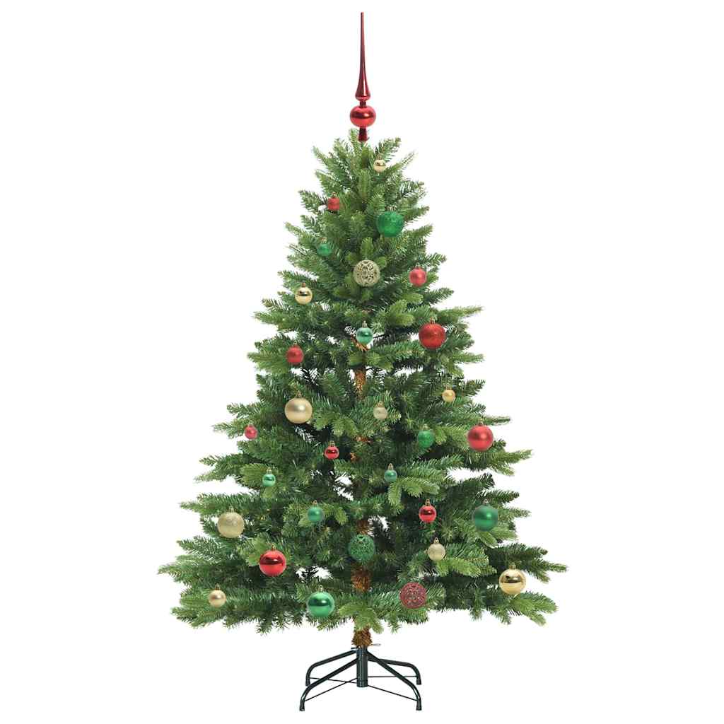 Künstlicher Weihnachtsbaum mit 150 LEDs Grün 150 cm PE und PVC