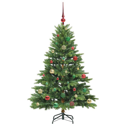 Künstlicher Weihnachtsbaum mit 150 LEDs Grün 150 cm PE und PVC