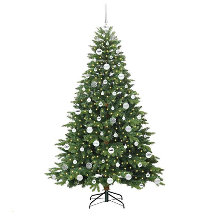 Künstlicher Weihnachtsbaum mit 300 LEDs Grün 180 cm PE und PVC