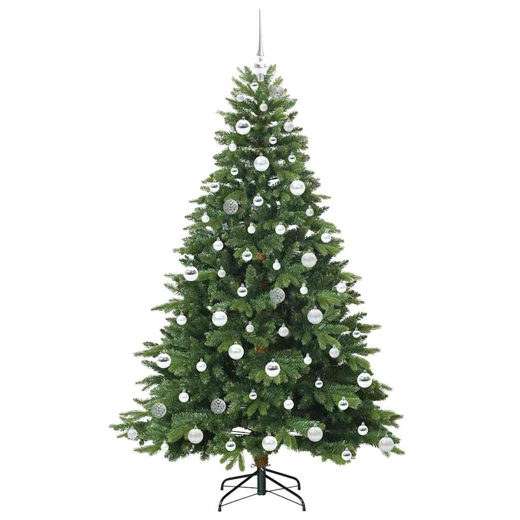 Künstlicher Weihnachtsbaum mit 300 LEDs Grün 180 cm PE und PVC