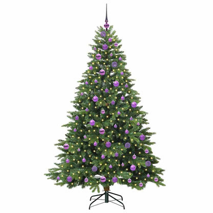 Künstlicher Weihnachtsbaum mit 300 LEDs Grün 180 cm PE und PVC