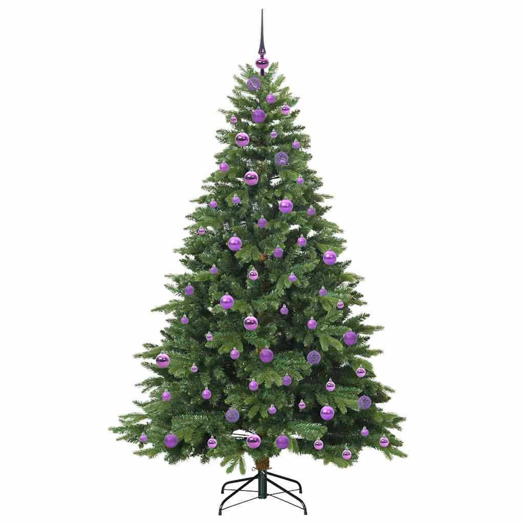 Künstlicher Weihnachtsbaum mit 300 LEDs Grün 180 cm PE und PVC