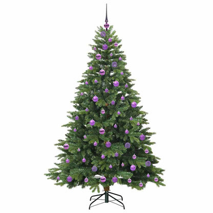 Künstlicher Weihnachtsbaum mit 300 LEDs Grün 180 cm PE und PVC