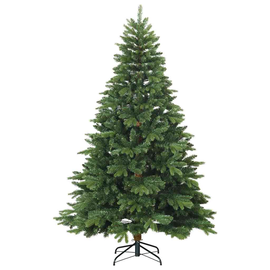 Künstlicher Weihnachtsbaum mit 300 LEDs Grün 180 cm PE und PVC