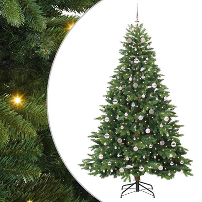 Künstlicher Weihnachtsbaum mit 300 LEDs Grün 210 cm PE und PVC