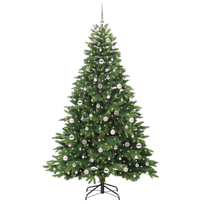 Künstlicher Weihnachtsbaum mit 300 LEDs Grün 210 cm PE und PVC
