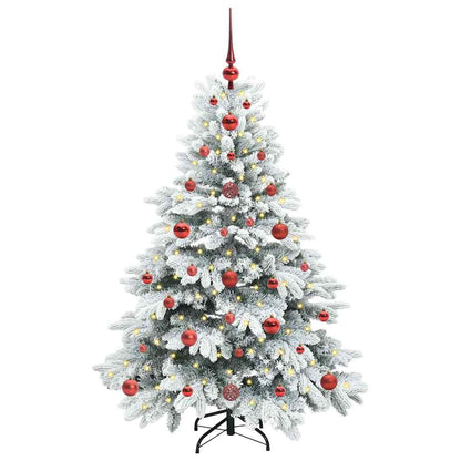 Künstlicher Weihnachtsbaum mit 150 LEDs Weiß 120 cm PE und PVC
