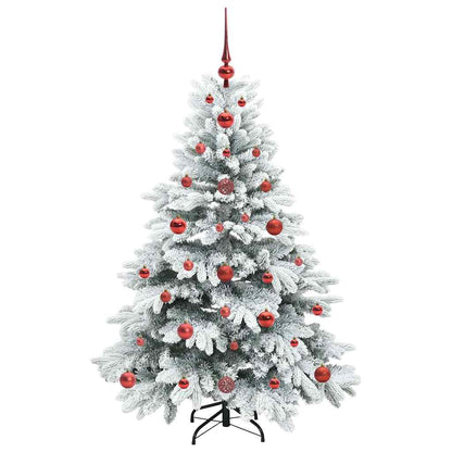 Künstlicher Weihnachtsbaum mit 150 LEDs Weiß 120 cm PE und PVC