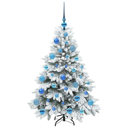 Künstlicher Weihnachtsbaum mit 150 LEDs Weiß 120 cm PE und PVC