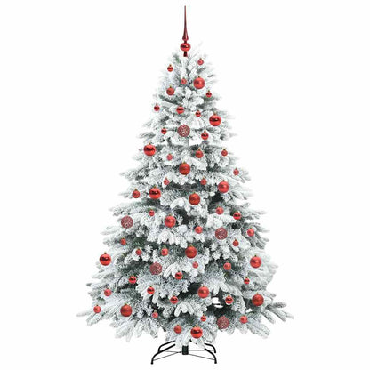 Künstlicher Weihnachtsbaum mit 300 LEDs Weiß 180 cm PE und PVC