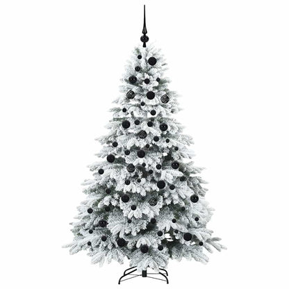 Künstlicher Weihnachtsbaum mit 300 LEDs Weiß 180 cm PE und PVC