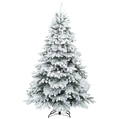 Künstlicher Weihnachtsbaum mit 300 LEDs Weiß 180 cm PE und PVC