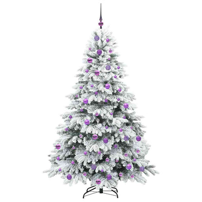 Künstlicher Weihnachtsbaum mit 300 LEDs Weiß 180 cm PE und PVC