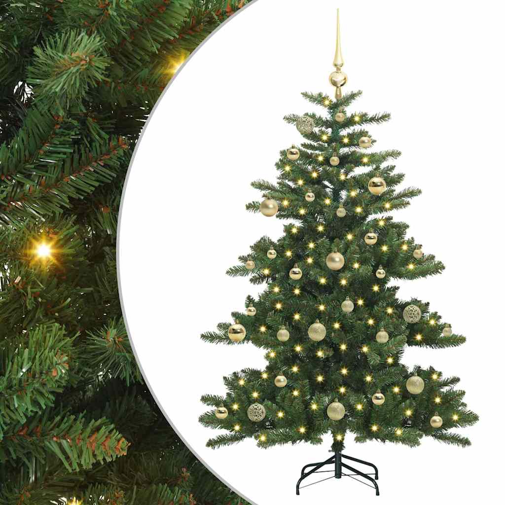 Künstlicher klappbarer Weihnachtsbaum Grün 150 cm PVC und Stahl