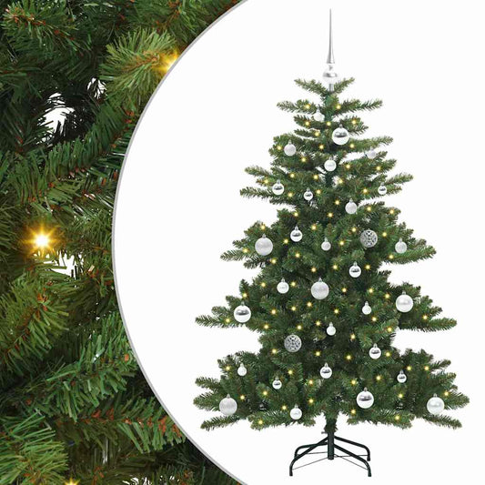 Künstlicher klappbarer Weihnachtsbaum Grün 150 cm PVC und Stahl