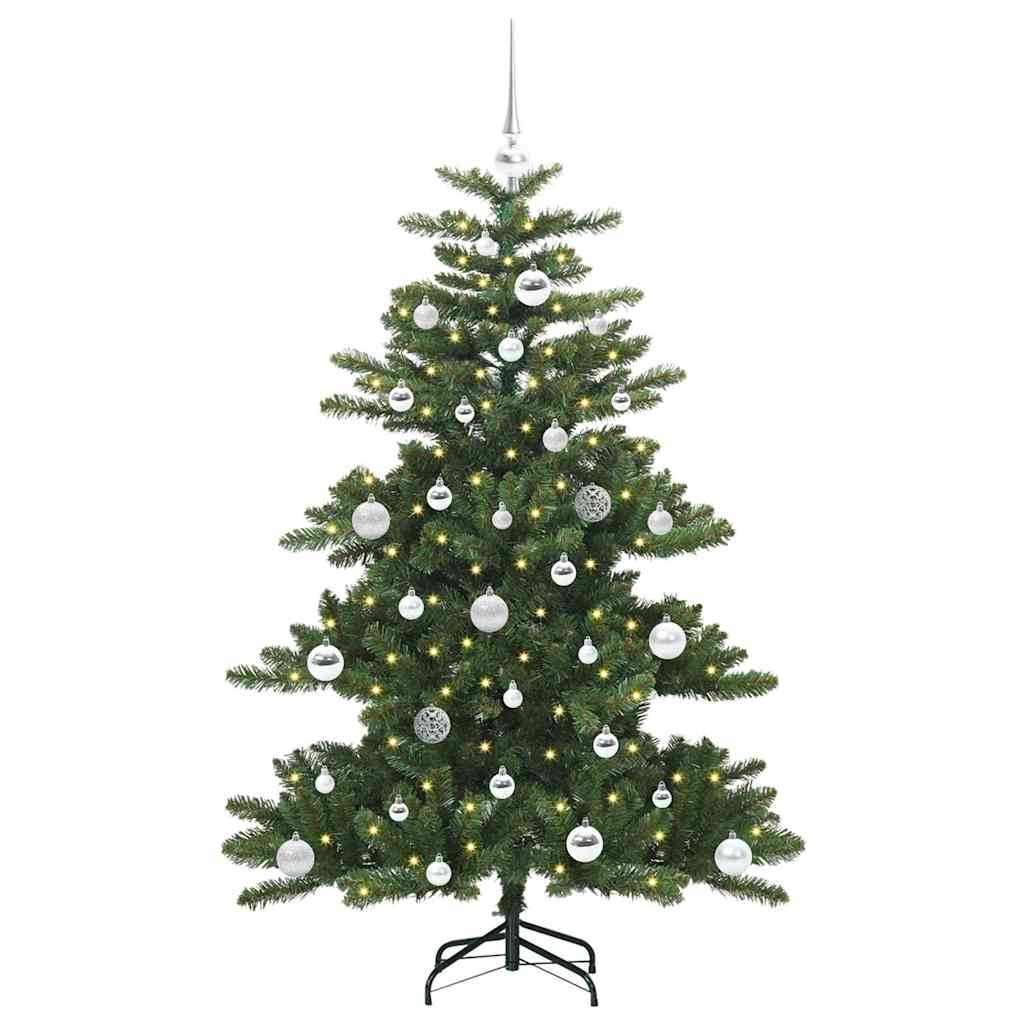 Künstlicher klappbarer Weihnachtsbaum Grün 150 cm PVC und Stahl