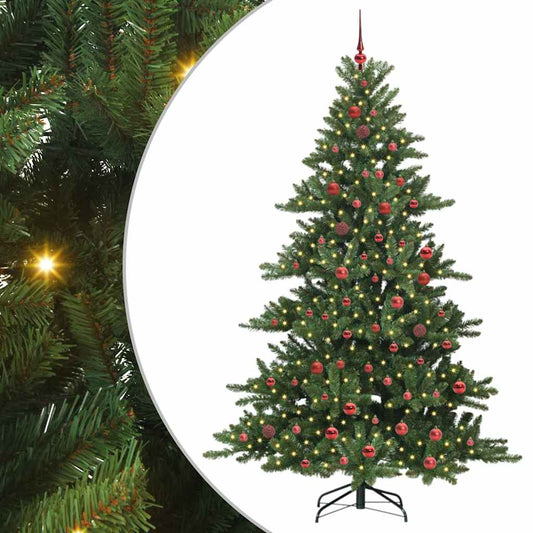 Künstlicher klappbarer Weihnachtsbaum Grün 210 cm PVC und Stahl