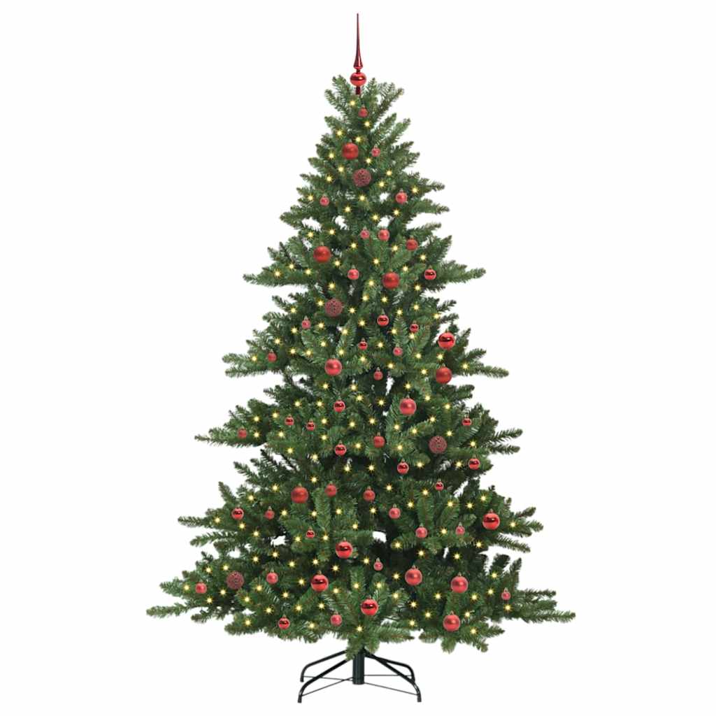 Künstlicher klappbarer Weihnachtsbaum Grün 210 cm PVC und Stahl