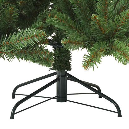 Künstlicher klappbarer Weihnachtsbaum Grün 210 cm PVC und Stahl