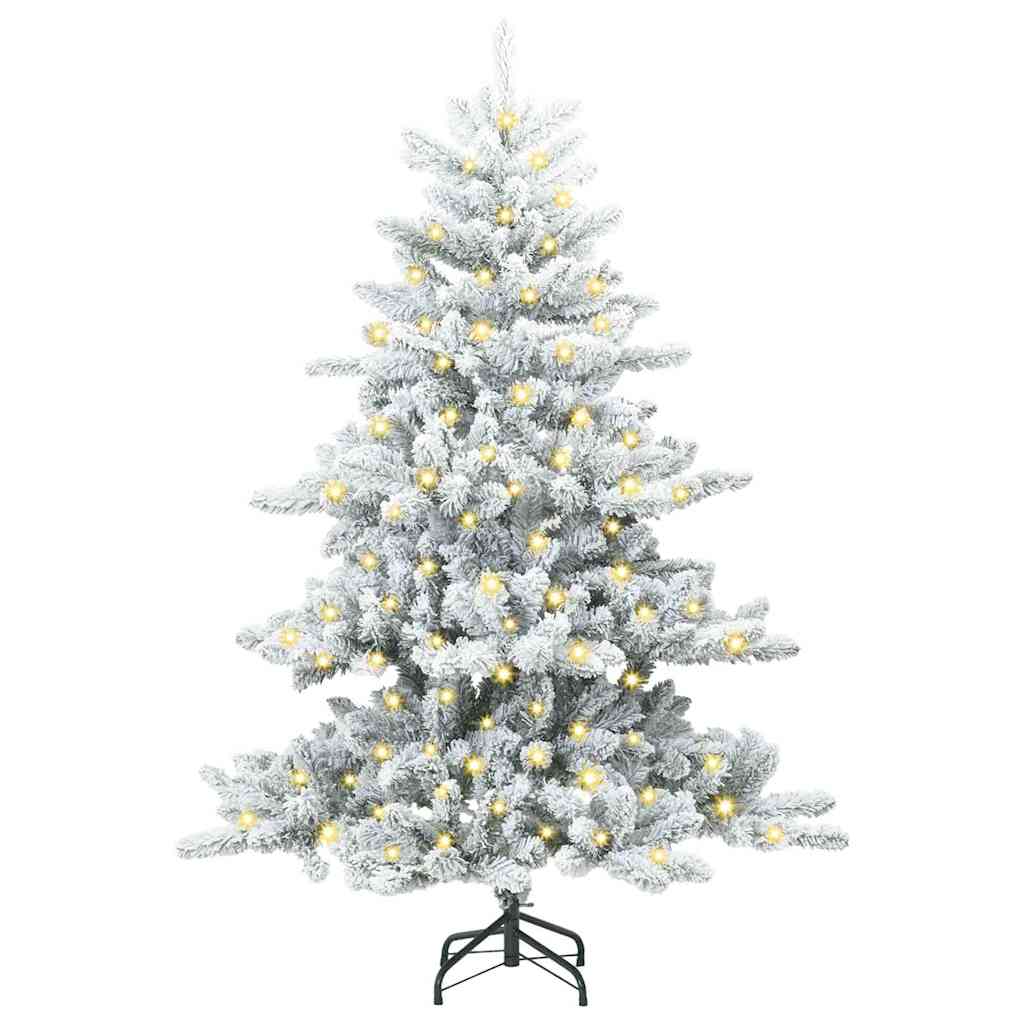 Künstlicher klappbarer Weihnachtsbaum Weiß 150 cm PVC und Stahl