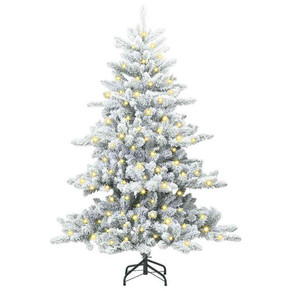 Künstlicher klappbarer Weihnachtsbaum Weiß 150 cm PVC und Stahl