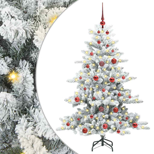 Künstlicher klappbarer Weihnachtsbaum Weiß 150 cm PVC und Stahl