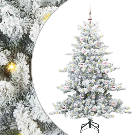 Künstlicher klappbarer Weihnachtsbaum Weiß 150 cm PVC und Stahl