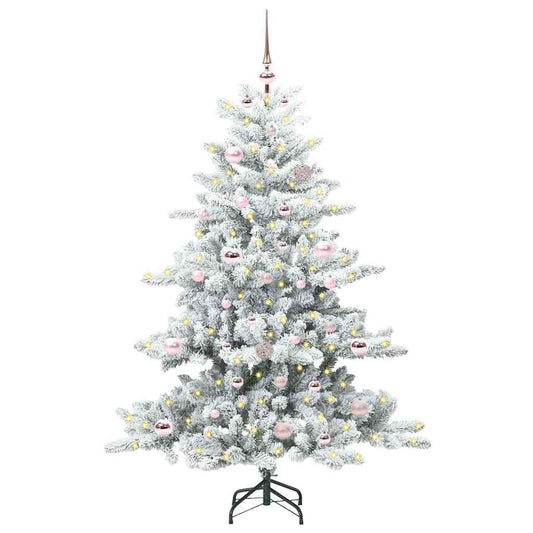 Künstlicher klappbarer Weihnachtsbaum Weiß 150 cm PVC und Stahl